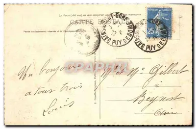 Le Mont-Dore - Vue générale - Le Capucin et le Funiculaire — Verso