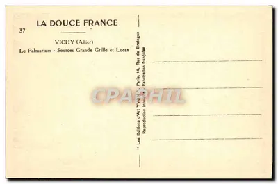 Vichy (Allier) — Palmarium — Wydawca Yvon, nr 37 — Rewers