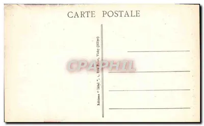 Vichy - Place Victor-Hugo, Rues Wilson e Clemenceau — Hotel Historial Palace — Edições 'Idéal' n°473 — Verso