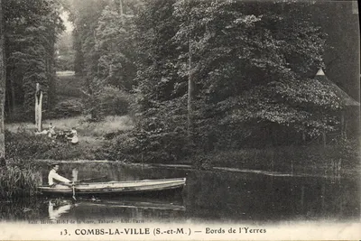 COMBS-LA-VILLE (S.-et-M.) — Margens do Yerres — Editor Hiver, Hotel de la Gare, Paris