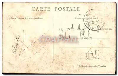Bilhete postal antigo Gargenville La Seine A Rangiport — Verso