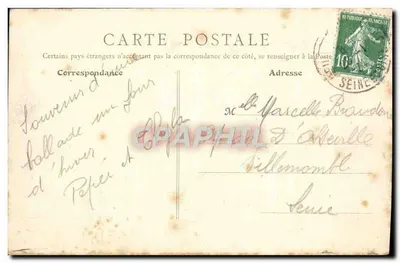 La Marne Pittoresque — 16 — Neuilly-sur-Marne (S.-et-O.) Perto da Banheira — B. F., Paris — Verso
