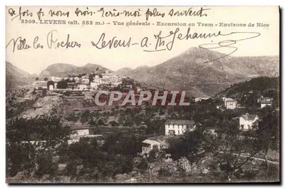 लेवेंस (एल्ट. 583 मी.) — व्यापक दृश्य — ट्रैम यात्रा — निस के आसपास — प्रकाशक : लेवेंस-ए-थेकान