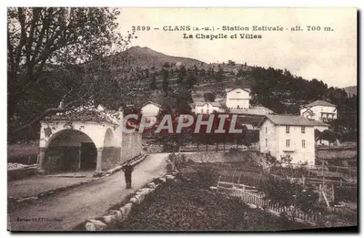 Clans (a.-m.) - Estação Estival - alt. 700 m. - A Capela e Villas