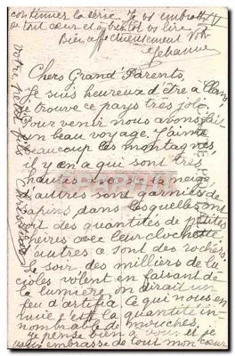 Clans (a.-m.) — Vista do Vallonnet. Estação de Verão, altitude 700 m. — Editor: Éd. G. Lévy, n° 28557 — Verso