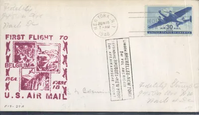 Erster Flug New York-Brüssel — PAA — 1. Juni 1946