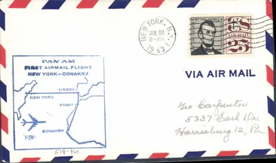 Premier vol aérien Pan Am New York - Conakry — Pan Am