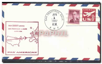 Serviço aéreo direto San Francisco - Roma via Nova York — Pan American — San Francisco, Califórnia, 1º de abril de 1967
