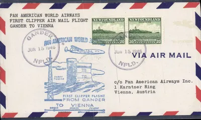 Primeiro voo dos Clippers da Pan American World Airways — Gander para Viena — Gander, Nova Escócia, 15 de junho de 1946