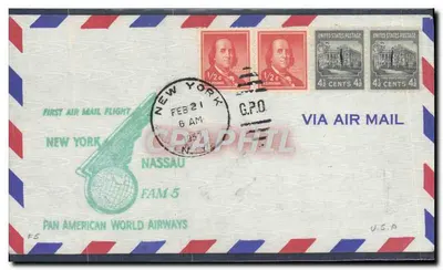 Первый авиарейс Нью-Йорк — Нассау — Pan American World Airways — 21 февраля 1957
