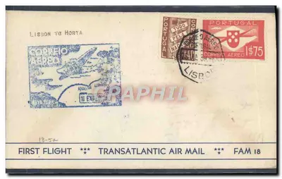 Lisboa a Horta — Primeiro voo transatlântico — Correio Aéreo Portugal