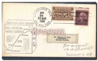 Первый воздушный почтовый рейс Pan American World Airways — Сан-Франциско, Калифорния — издатель не указан