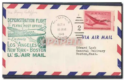 Demonstração de voo postal aéreo — Memphis — 1º de outubro de 1946 — U.S. Air Mail