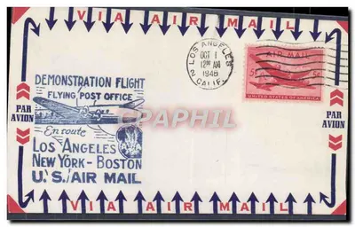 Demonstração aérea — Los Angeles — 1946 — Bureau de poste aérien