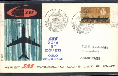 Primeiro voo SAS DC-8 — Oslo — Tokyo via Noruega — 11.10.1960