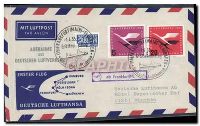 Primeiro voo da Lufthansa — Frankfurt/M. — Berlin — 1º de abril de 1955 — Deutsche Lufthansa AG