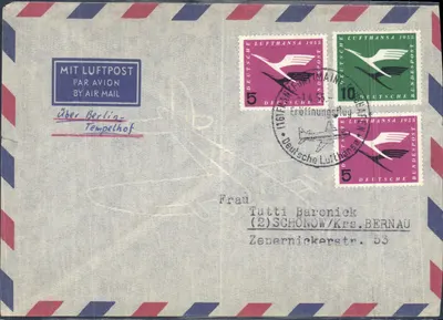 Berlin-Tempelhof — Aéropostale Lufthansa 1955 — editor Lufthansa