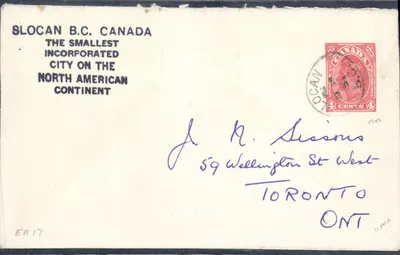 Slocan B.C. Canadá — a menor cidade incorporada do continente norte-americano — editor ER17