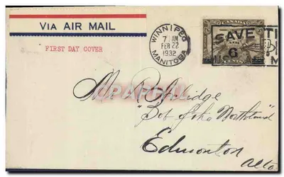 Winnipeg — Primeiro Dia de Selos — Canadá 1932