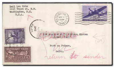 Port-au-Prince, Haiti — Luftpost — Fan American World Airways System — 1946