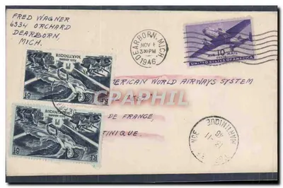 Martinique — Aéropostale — Vereinigte Staaten von Amerika
