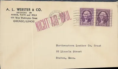 Chicago - A. L. Webster & Co. — Correio Aéreo Noturno — 1935