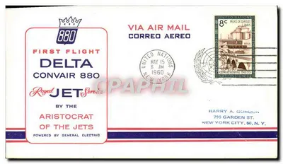 Первый полёт Delta Convair 880 — Royal Jet Service — издатель не виден