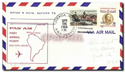 Primeiro voo aéreo Pan Am Nova York-Aruba — Jamaica, 26 de abril de 1964
