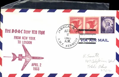Erster Flug B-O-A-C Super VC10 New York - London — Jamaica, N.Y. — A.M.F. Kennedy