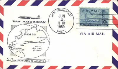 Сан-Франциско в Джакарте — первый прямой авиарейс — Pan American