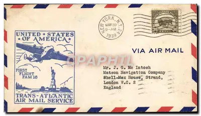 Первый полёт FAM 18 — Трансатлантический — издатель: United States of America