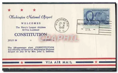 Washington National Airport — Приветствует самый большой самолет ВМФ Constitution — National Airport Sta.