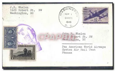 Вашингтон, DC — Тест почтовой системы Панамерикан — издатель Pan American World Airways