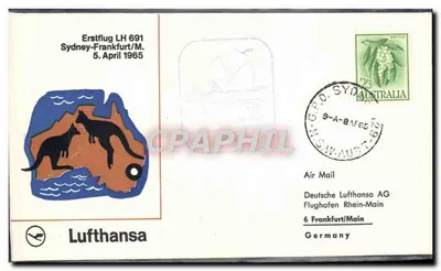 Primeiro voo LH 691 — Sydney-Frankfurt/M. — 5 de abril de 1965 — Lufthansa
