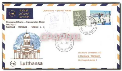 Inauguração da ligação aérea Frankfurt-Hamburg-Helsinki — Lufthansa — editor Deutsche Lufthansa AG