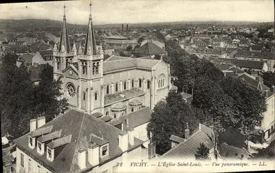 Vichy — L'Église Saint-Louis — Vue panoramique — LL.