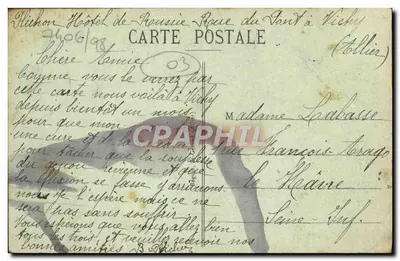 CPA Vichy Parc et source des Celestins — Verso
