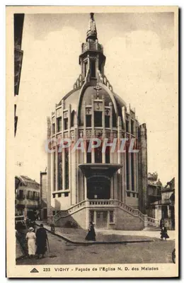 Vichy - Façade de l'Église N.D. des Malades — CPM n°233