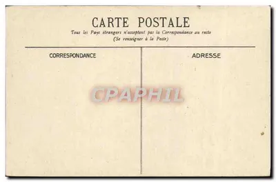 Carta postal em branco — texto de aviso sobre o uso internacional — Verso
