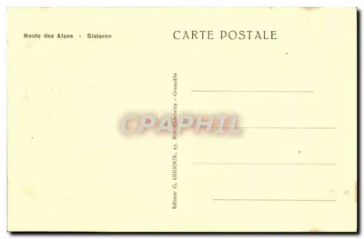 Sisteron — Strada delle Alpi — Editore G. Oddoux, Grenoble — Verso