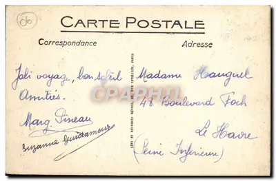 Grasse — Rue Tracastel — widok pod łukiem — wydawca Selecta, nr 57 — Rewers