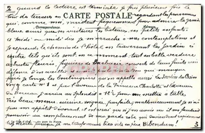 Os Jardins do Casino — Monte Carlo — editor não identificado, n° 286 — Verso