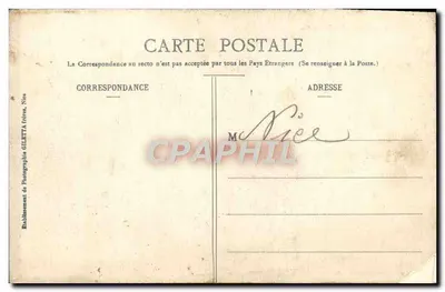Monaco - Palacio del Príncipe — Colección Artística, n°723, Edición Giletta, Nice — Reverso