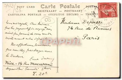 Nice — Statua Gambetta — ND Fot. n° 913 — Rewers