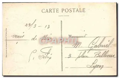 NICE — Widok z Zamku między Kłaczkami — Wydanie Giletta n°196 — Rewers