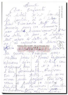 Kinderen in traditionele kleding — Côte d'Azur — Edities van Kunst ALTARI, n° 13 — Achterkant