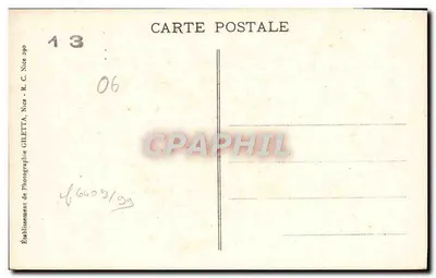 Les Lacets du Col de Braus (A.-M.) — Trasa z Nice do Włoch — wydawca Giletta, nr 3668 — Rewers