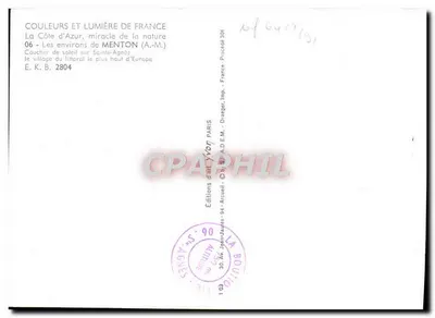 Sainte-Agnès — village du littoral le plus haut d'Europe — Éditions Yvon, n° 2804 — Rewers