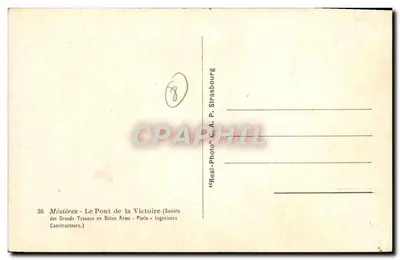 Mézières - El Puente de la Victoria — Sociedad de Grandes Trabajos en Hormigón Armado, París — Reverso