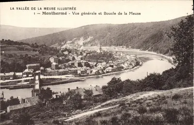 Monthermé — Vista geral e Curva do Rio Meuse — A Vale do Meuse Ilustrada, edição artística D. Baille